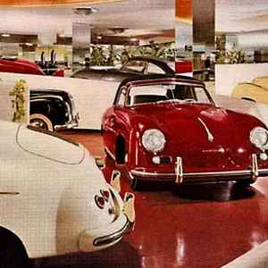 A photo of the Frank Lloyd Wright auto showroom.