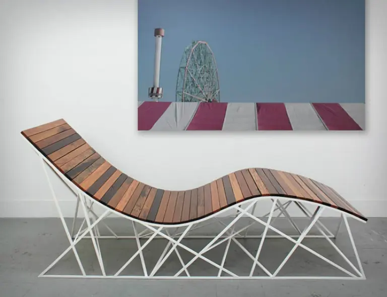Uhuru Design Turned Coney Island Boardwalk Planks Into a Rollercoaster Chair