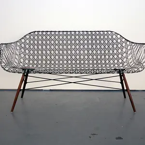 Matthew Strong, Carbon Fiber Eames Sofa, Charles and Ray Eames, Molded Fiberglass Chairs, carbon fiber, light modern sofa,