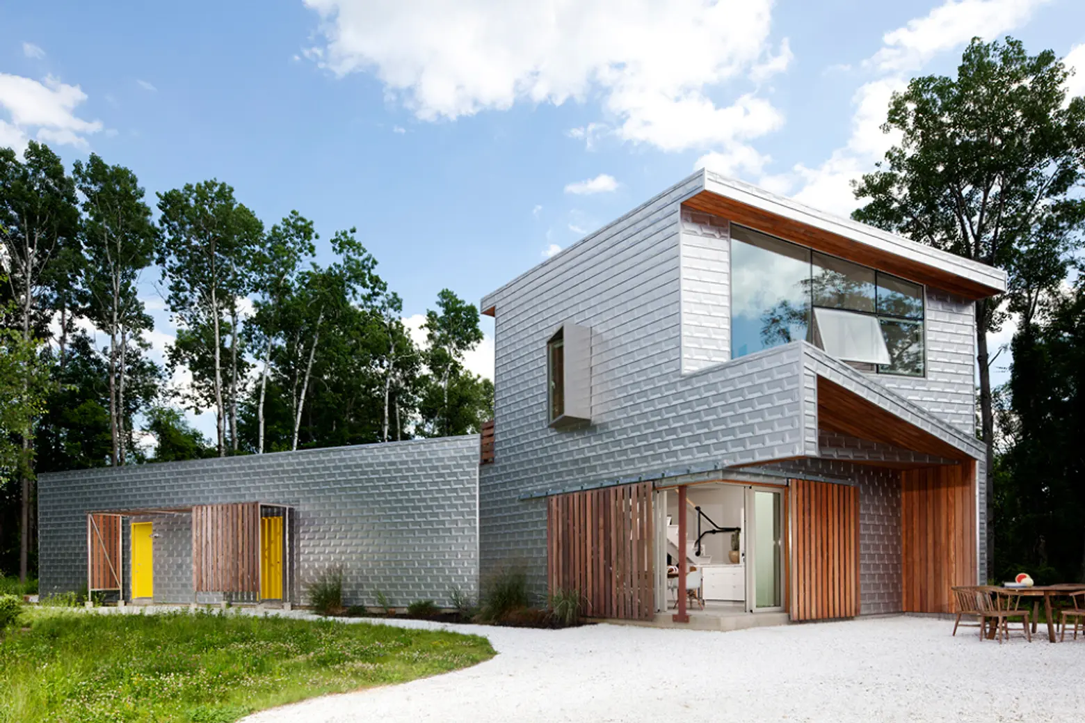 Grzywinski + Pons’ Dutchess House No. 1 is an Aluminum-Clad Country Retreat