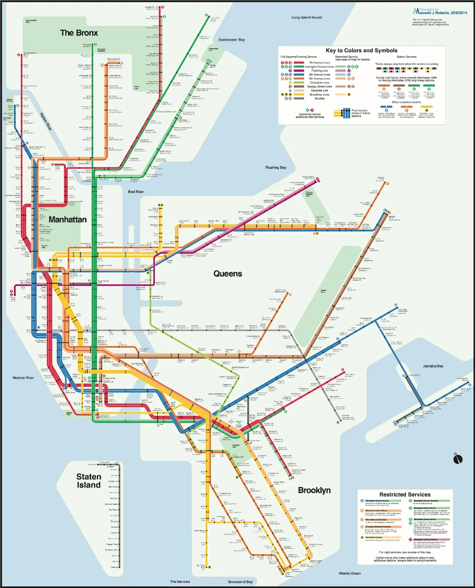Map Enthusiast Creates a More Geographically Correct Version of Vignelli’s Old Subway Map