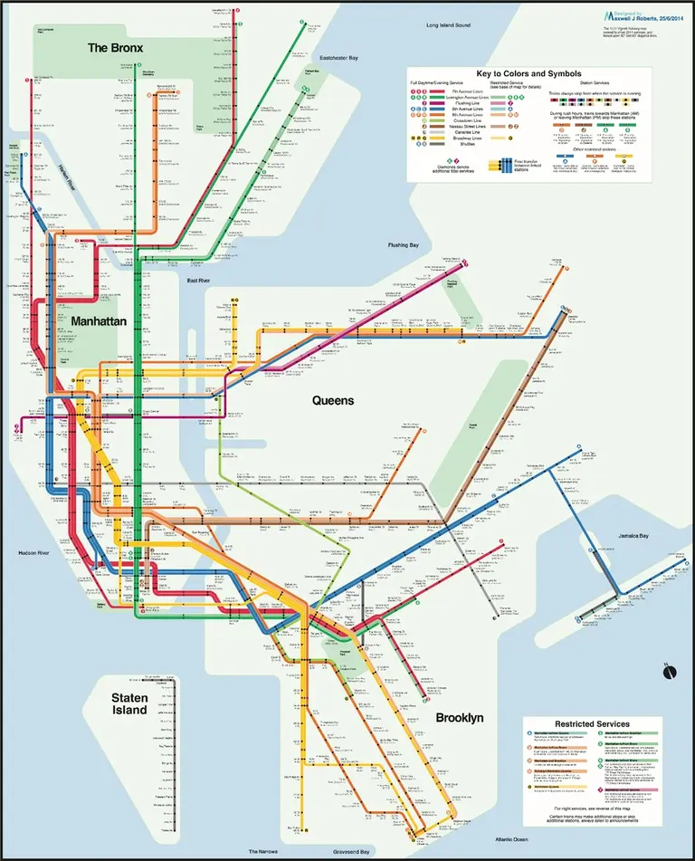 Map Enthusiast Creates a More Geographically Correct Version of Vignelli’s Old Subway Map