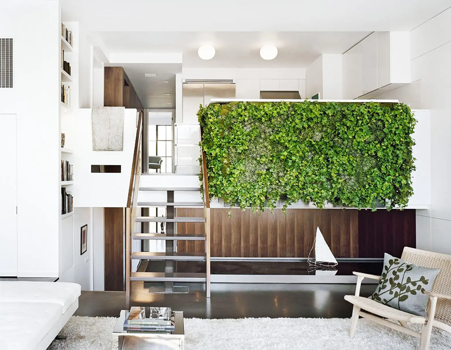 Pulltab Design Brightens Up this East Village Duplex with a Living Green Wall