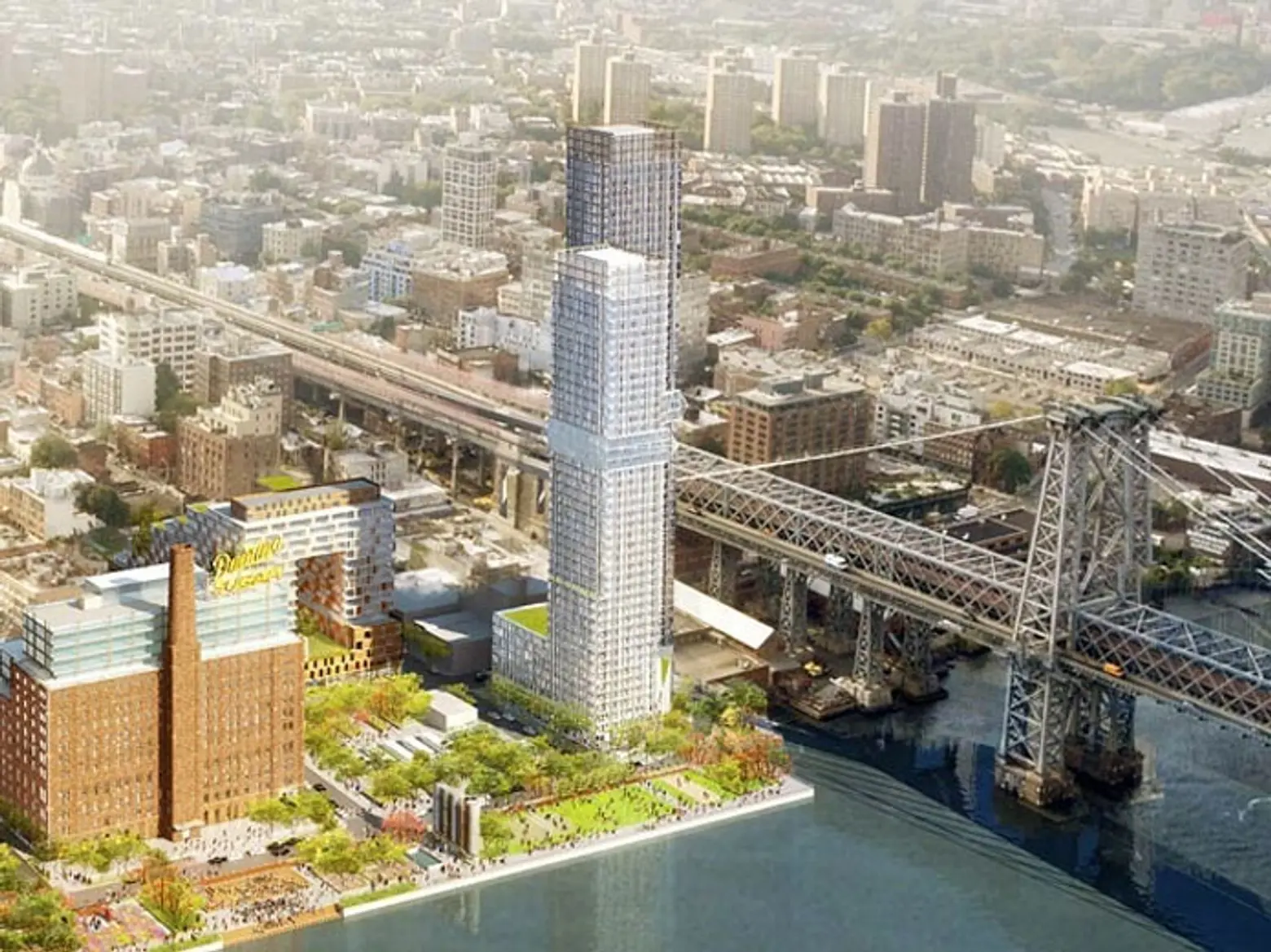 Permits Filed for SHoP’s 36-Story Tower at the Domino Sugar Refinery