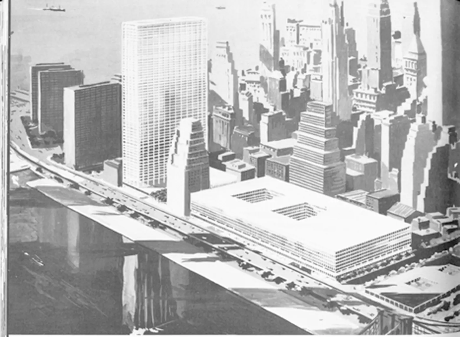East Side World Trade Center-Brooklyn Bridge-1959-NYC