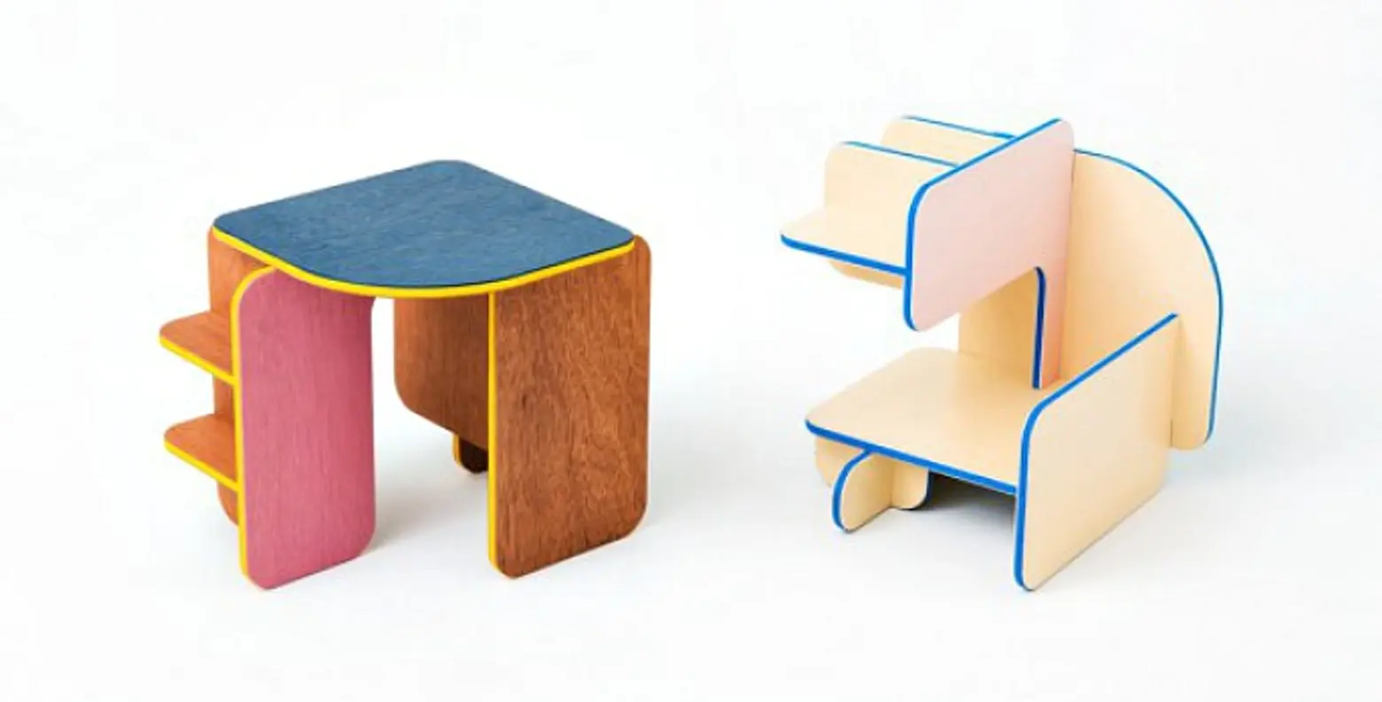 Torafu Architects’ Dice Furniture Goes from a Stool to a Shelf with Just One Roll