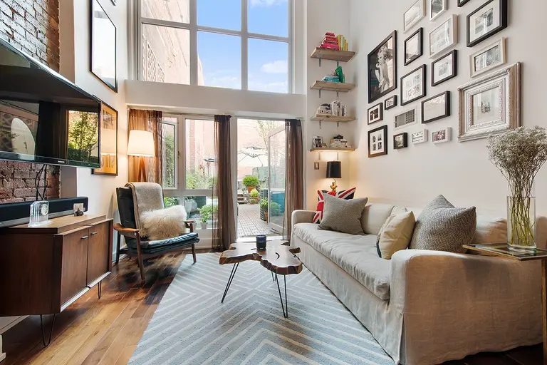 Factory Lofts Condo in Williamsburg Offers a Two-Tiered Private Patio
