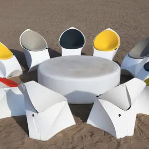 Flux Chair, Douwe Jacobs, Tom Schouten, folding furniture, recyclable polypropylene, origami-inspired, outdoors furniture