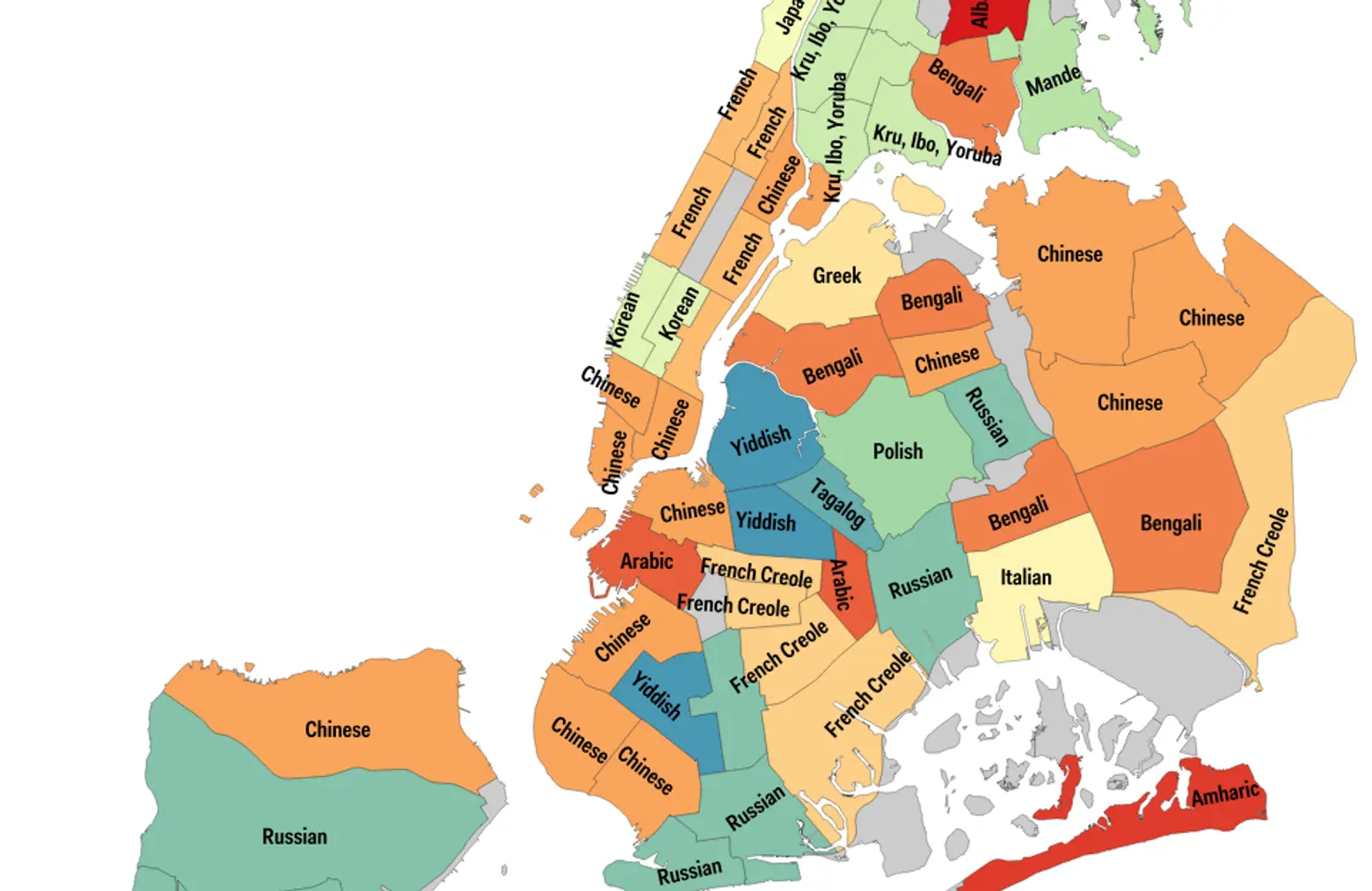 Daily Link Fix: Map of the Languages Spoken in the City; The History of the Billboard Next to Macy’s