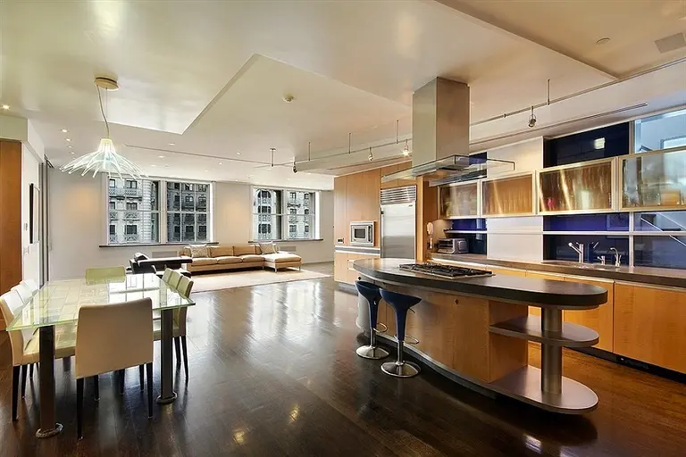 $9.7M David Abelow-Designed Penthouse at the Apple Bank Building Boasts a Futuristic Kitchen