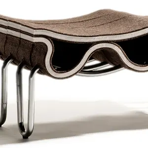 Floris Wubben, Plyfelt, felt and steel, felt seat, Dutch design