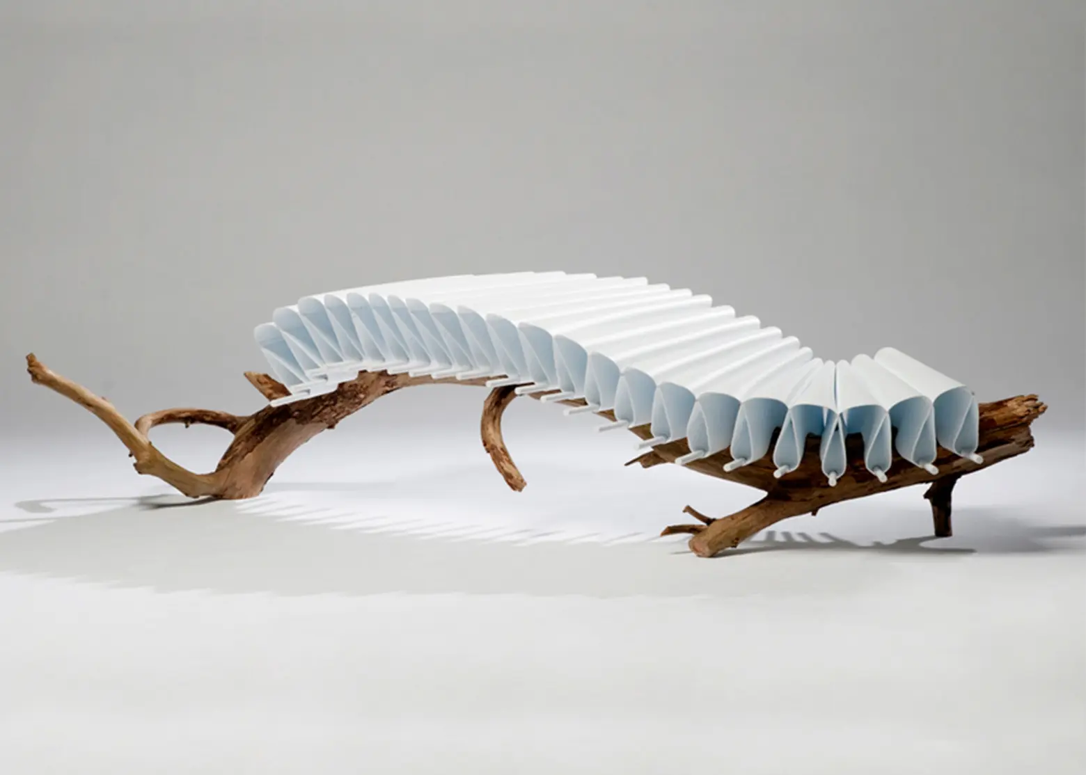 No. 3 Bench by Floris Wubben Combines Natural and Hi-Tech Materials