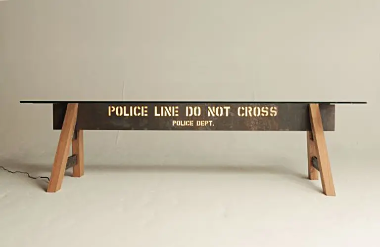 Carlo Sampietro Brings the Iconic NYC Street Barrier Indoors with the Police Table