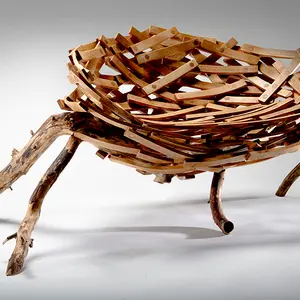 Floris Wubben, Eyrie Bench, wooden seat, human nest,