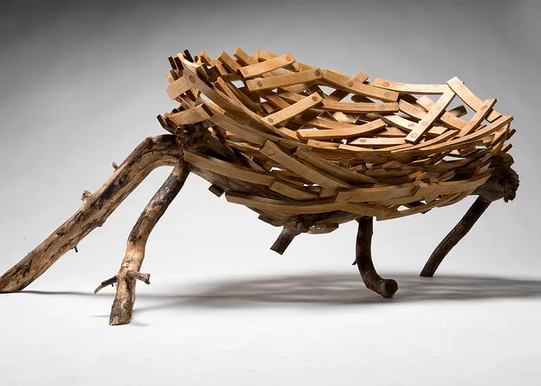 Floris Wubben’s Eyrie Bench is a Human Nest Inspired by Eagles