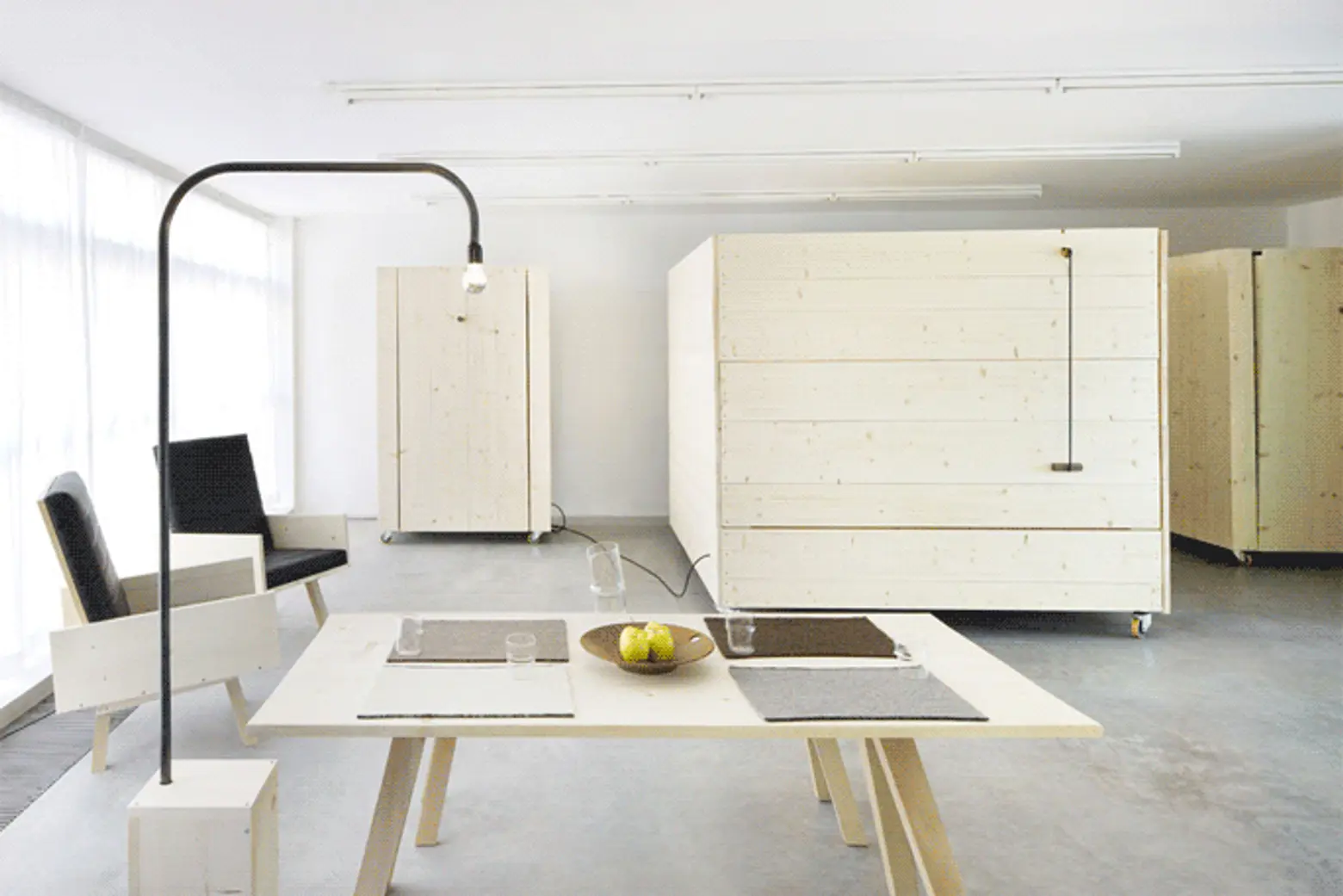 Atelierhouse: A Movable Murphy-Like Furniture System to Keep Your Room Ultra-Organized