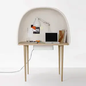 Rewrite, cocoon-like, wooden desk, Copenhagen, GamFratesi