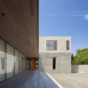 Andrew Berman Architect PLLC, Watermill Residence, Coen + Partners, Geothermal energy, green roof, solar collectors, wood and polished concrete,