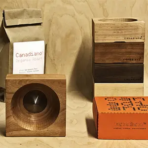 Fishtnk Design Factory, coffee maker, Canadiano, Pour over coffee maker, wooden block, minimalistic coffee maker,