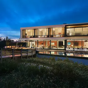 Blaze Makoid Architecture's Daniels Lane, Long Island, Rustic Modernism, Norman Jaffe, afromosia wood, seaside home, quiet elegant design