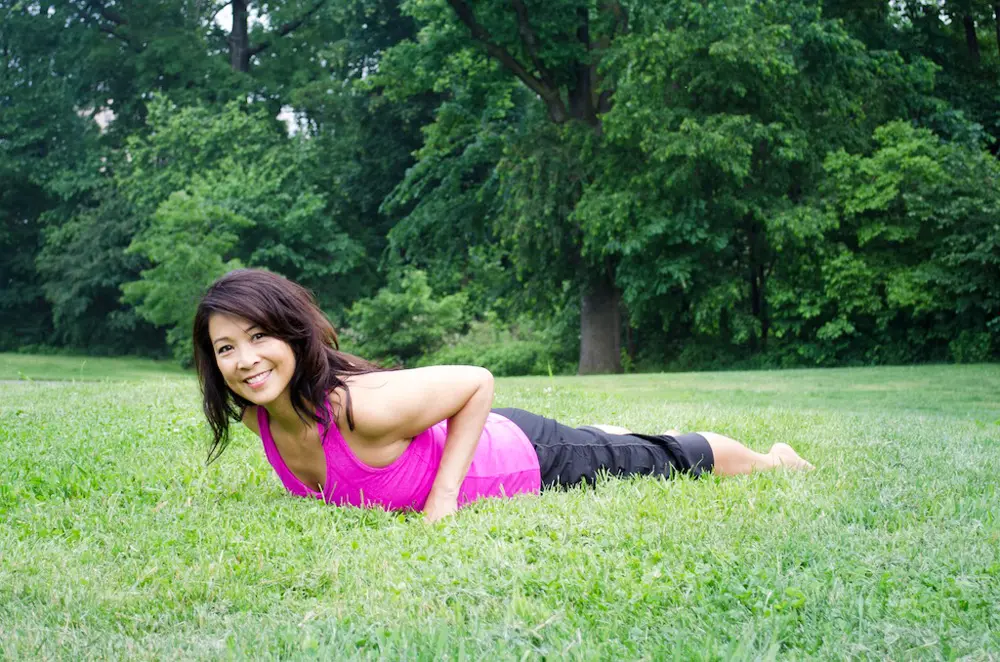 Life-changing chaturanga tip: exhale at the right time — christine chen yoga