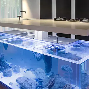 Robert Kolenik, Ocean Kitchen, Corian, fish Aquarium, limited edition design, innovative fish tank, Dutch design