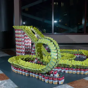 Riding out Hunger by Skanska, canstruction 2013, canstruction 2014, canstruction