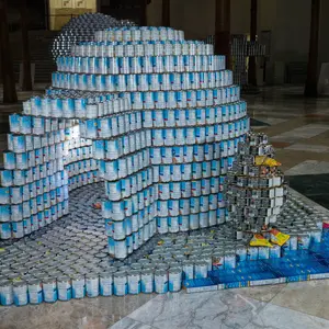 Polarized Against Hunger by GACE Consulting Engineers, canstruction 2013, canstruction 2014, canstruction