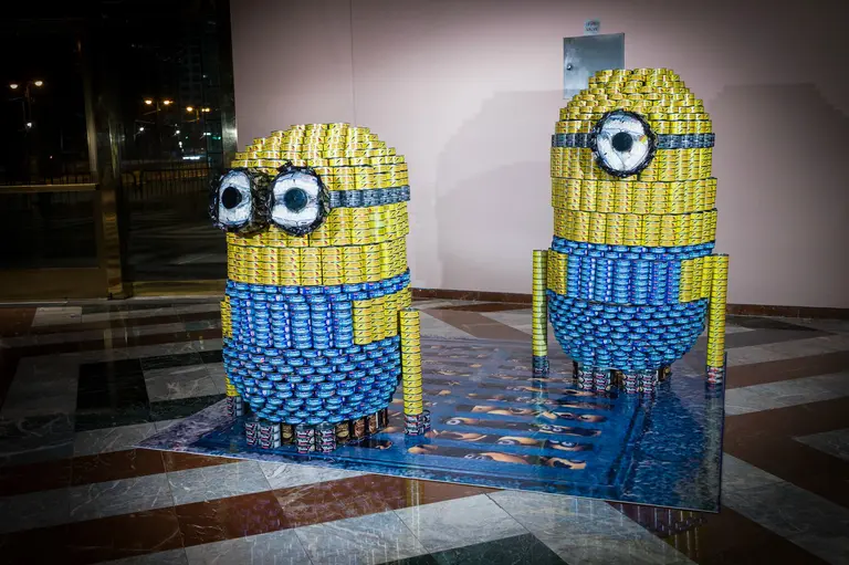 See How Top Architects Build Sculptures from 100,000 Cans of Food to Help the Hungry