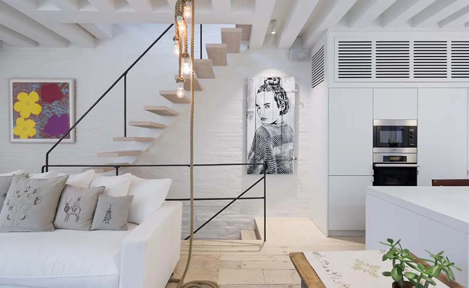 MAD-Designed West Village Duplex Gets a Modern Update with a Cantilevered Staircase