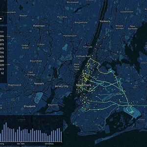 Holiday Taxi Map, ImageWork Technologies, NYC Holiday Taxi Visualization