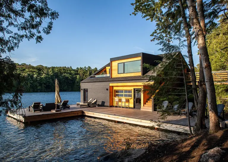 Altius Architecture’s Wooden Boathouse Puts a Contemporary Twist on Traditional Canadian Design