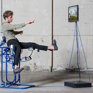 Govert Flint, skeleton mobile chair, Segregation of Joy, click with a kick, The Institute for Applied Motions, Sami Sabik, Scapino Ballet Rotterdam, Design Academy Eindhoven
