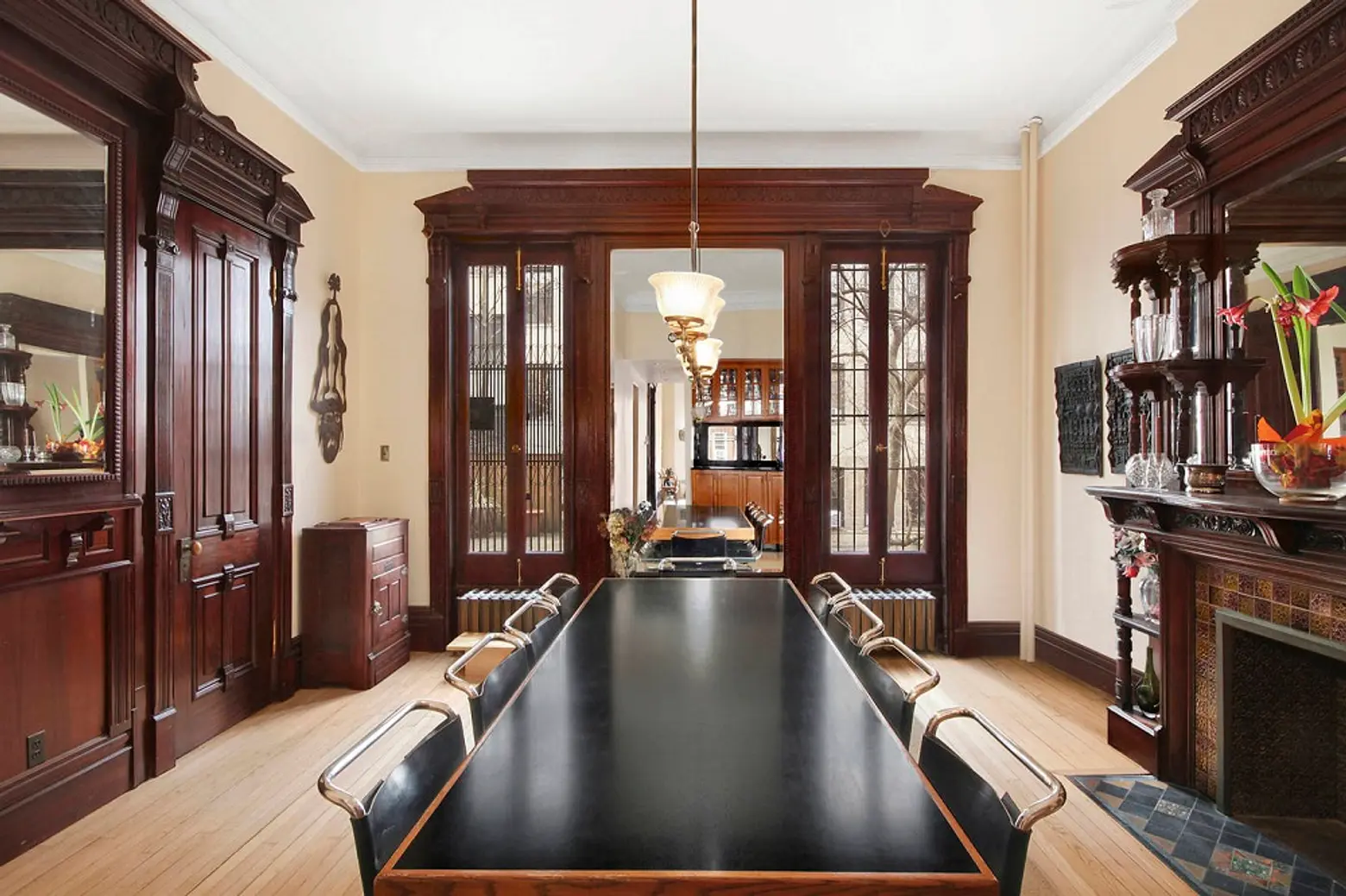 Stunning Mahogany Woodwork Steals the Show in This $3.5M Park Slope Brownstone