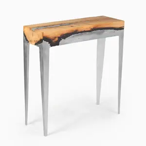 Hilla Shamia, aluminum and wood, 'Wood Casting' furniture, Holon Institute of Technology, molten aluminum, burnt wood