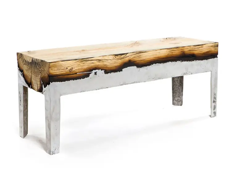 Hilla Shamia Blends Tree Trunks and Aluminum into Beautifully Imperfect Furniture