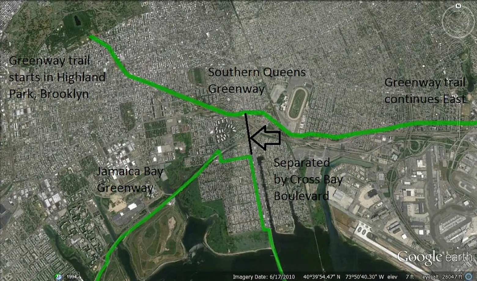 Cyclists Petition for 32-Mile Greenway That Would Connect Southeast Queens to Brooklyn