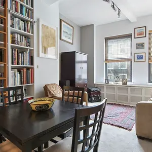 150 Joralemon Street, near Brooklyn Heights Promenade, near Montague Street, built-in bookshelves