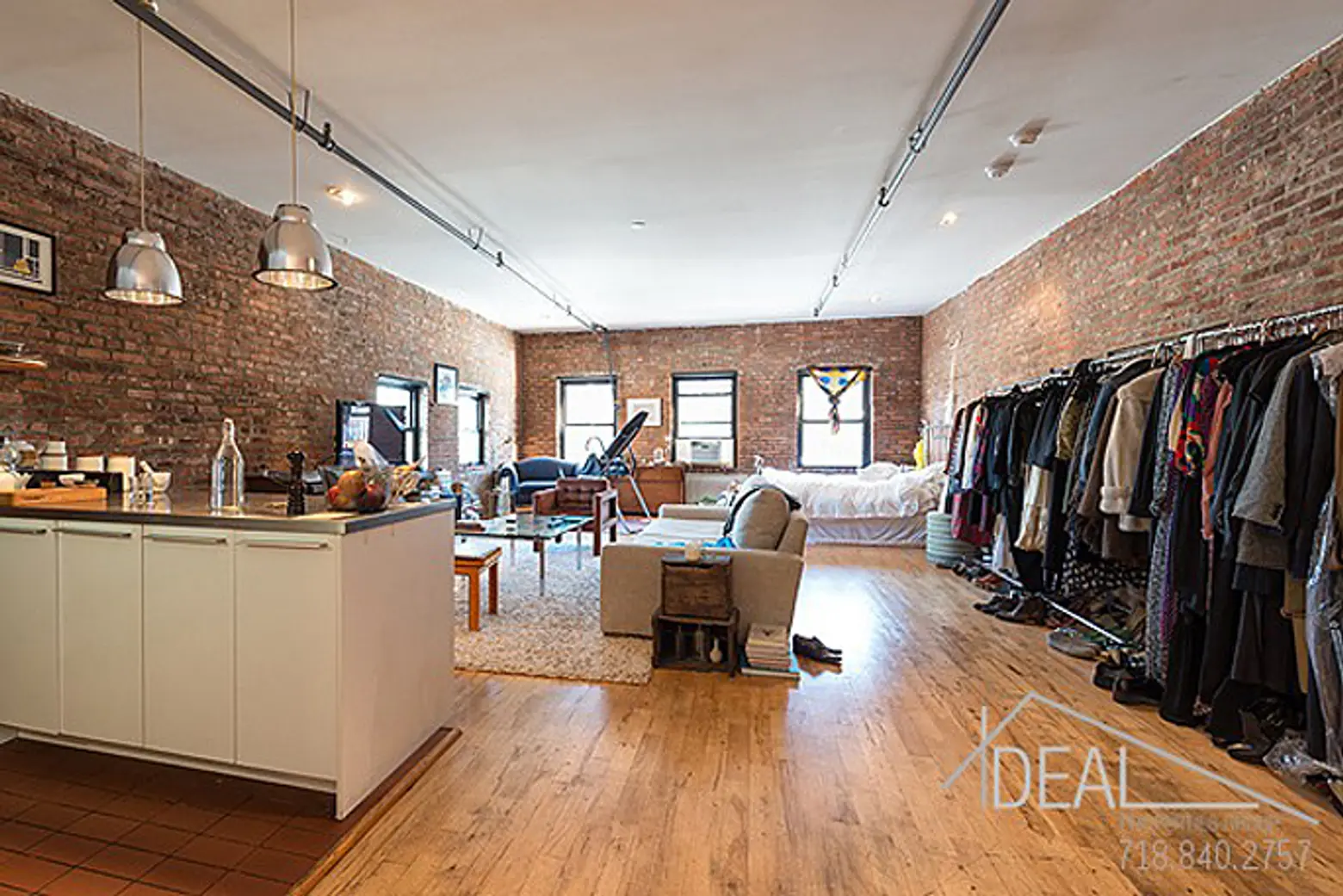 Hip Loft with High Ceilings and Exposed Brick Is Quintessentially Williamsburg