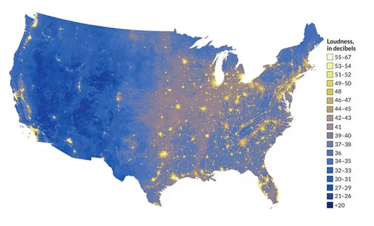 New Map Reveals the Loudest and Quietest Places in the USA, As Suspected NYC Is Noisy