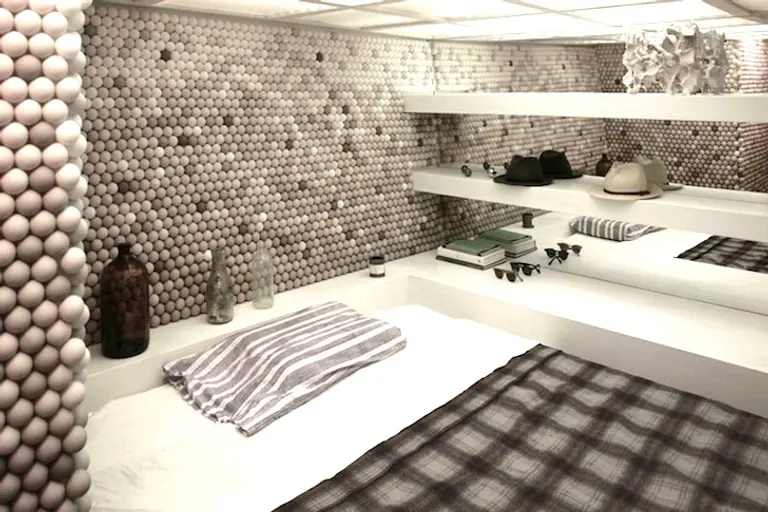 Tiny Brooklyn Apartment Is Covered with 25,000 Ping Pong Balls