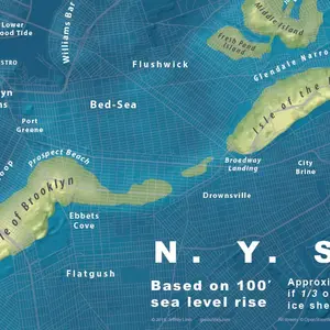 Jeffrey Lin, global warming map, NYC sea level