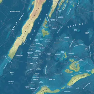 Jeffrey Lin, global warming map, NYC sea level