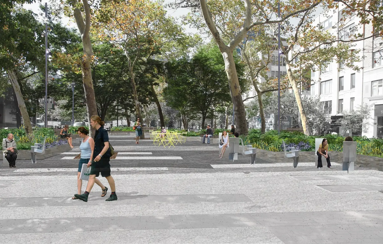 Renderings Revealed for Sustainable Hudson Square Park by Mathews Nielsen Landscape Architects