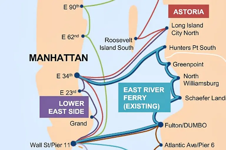 Map Revealed for de Blasio’s City-Wide Ferry System