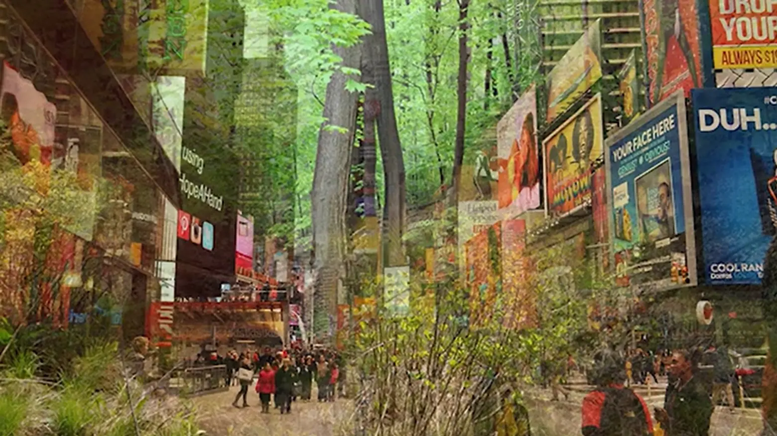 Times Square Might Become a Giant Forest; New Yorkers Still Read Actual Books