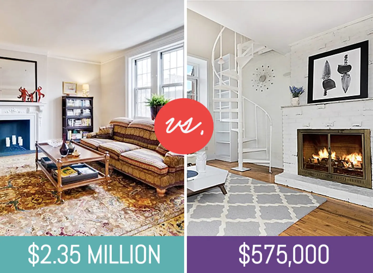 The High and Low: Two Cozy Brooklyn Heights Duplexes Battle It Out
