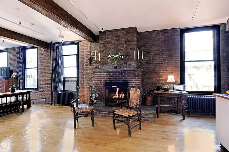 $2.7M Noho Loft Flaunts Its Exposed Brick and Beamed Ceilings