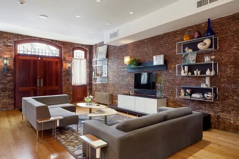 Park Slope Carriage House with Quintessential Barn Doors and Exposed Brick Asks $9K/Month