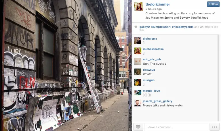 190 Bowery Being Stripped of Its Graffiti as We Speak